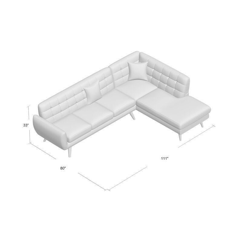 Adley Right Hand Facing Sectional sofa