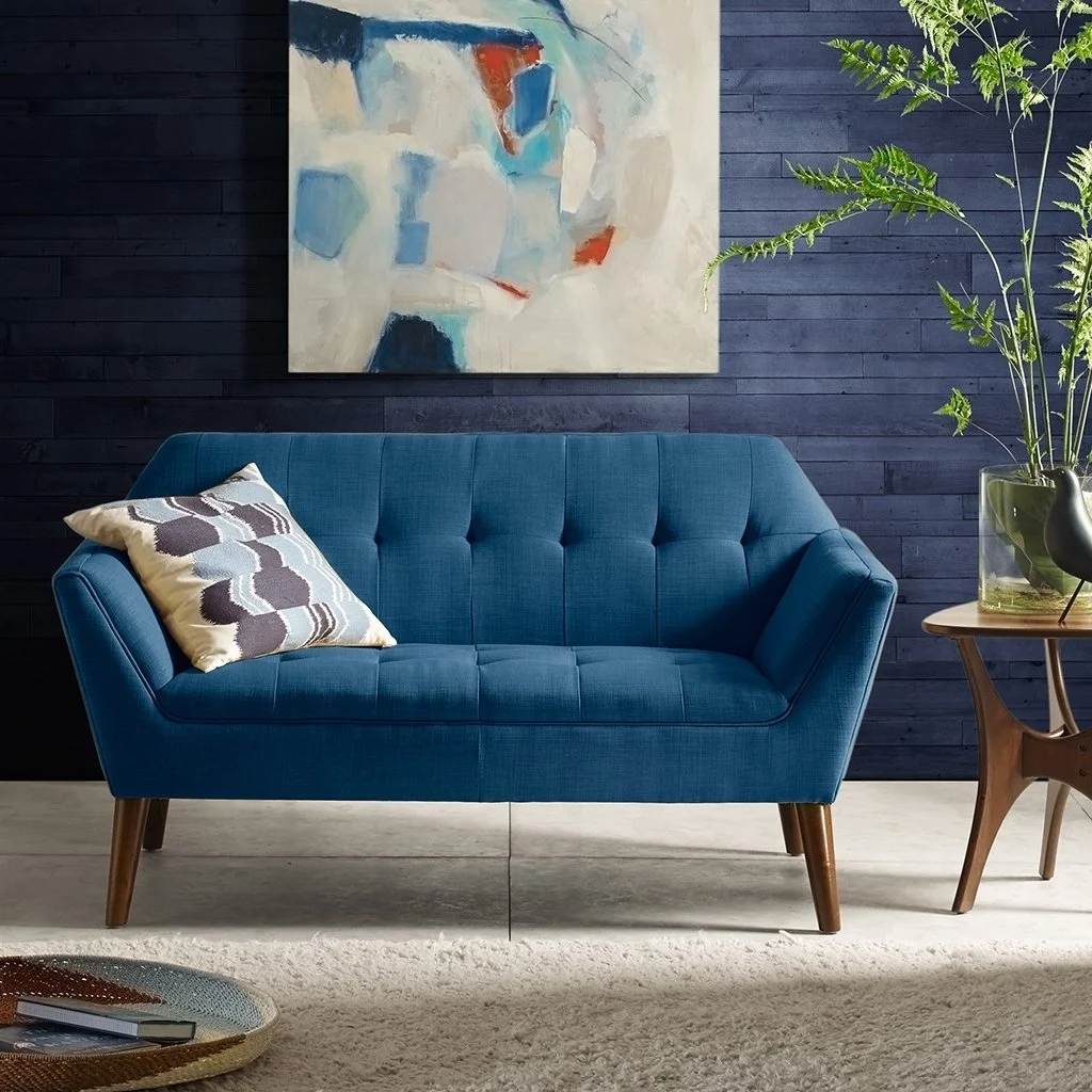 INK-IVY-Newport-Loveseat-Blue-See-below_05f66eeb-94e6-4eac-9b9c-066195f0d68e.c9407d71a9e0814bf160e62516045d33 Tufted Two Seater Sofa TSS24 - Image 1