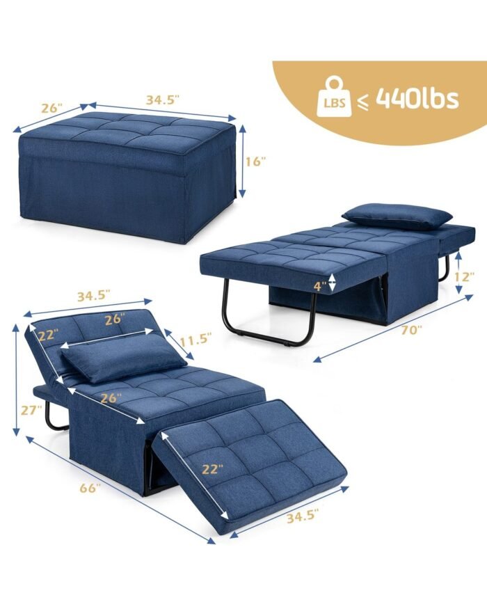 OTTOMAN Sofa Cum Bed 5 in 1 Multi Function Sofa Bed - Image 4