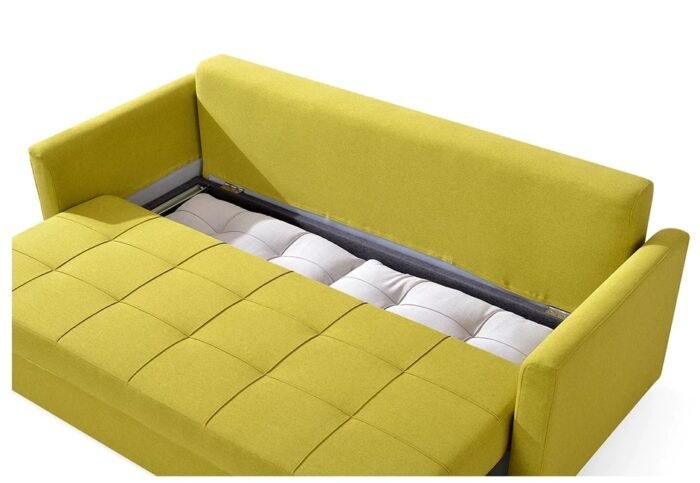 Hidden storage Box Sofa cum bed Back Folding design - Image 2