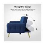 Royal Blue Sofa cum bed - Image 3