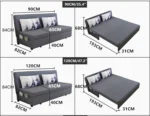 3 step Folding sofa cum bed without arm and without stoarge - Image 2