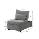 Single Seater without Arm folding sofa cum bed - Image 2