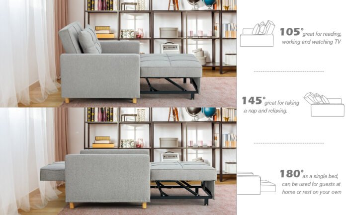 Multifunctional One Seat Folding Sofa Cum Bed - Image 4