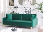 Sofa Cum Bed with Gold Metallic Legs