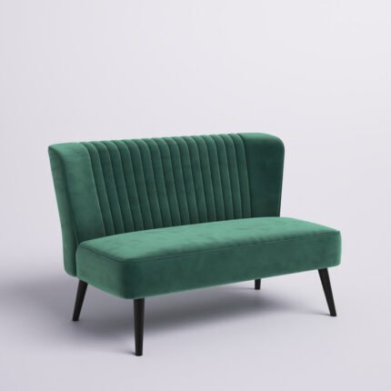 Cumbria Velvet Armless Loveseat