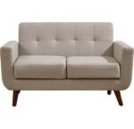Linen Square Arm Loveseat - Image 2