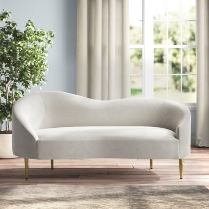 Shurtz Velvet Curved Loveseat