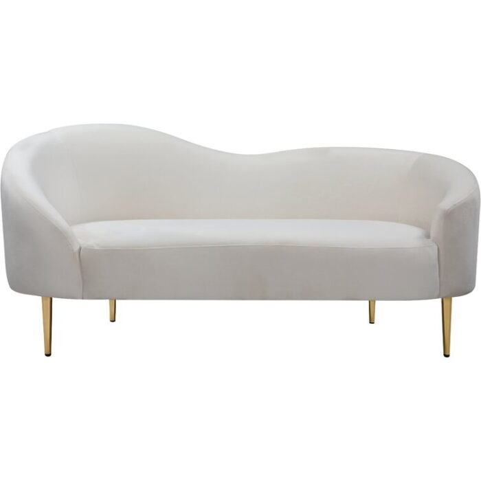 Shurtz Velvet Curved LoveSeat - Image 2