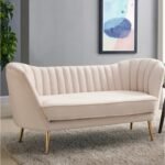 Tiberius Velvet Flared Arm Love seat