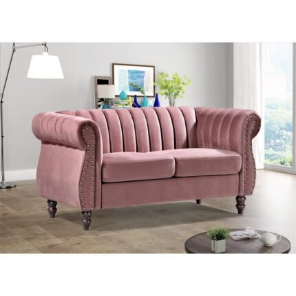 Titus Rolled Arm Chesterfield Loveseat