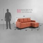 4 Seater Mini L Shape Sofa Corner - Image 4