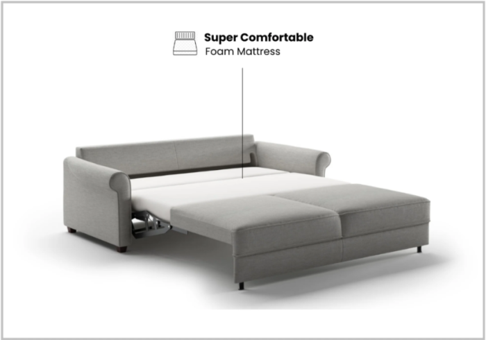 Picture shows the sofabed and its mattress that this is comfortable